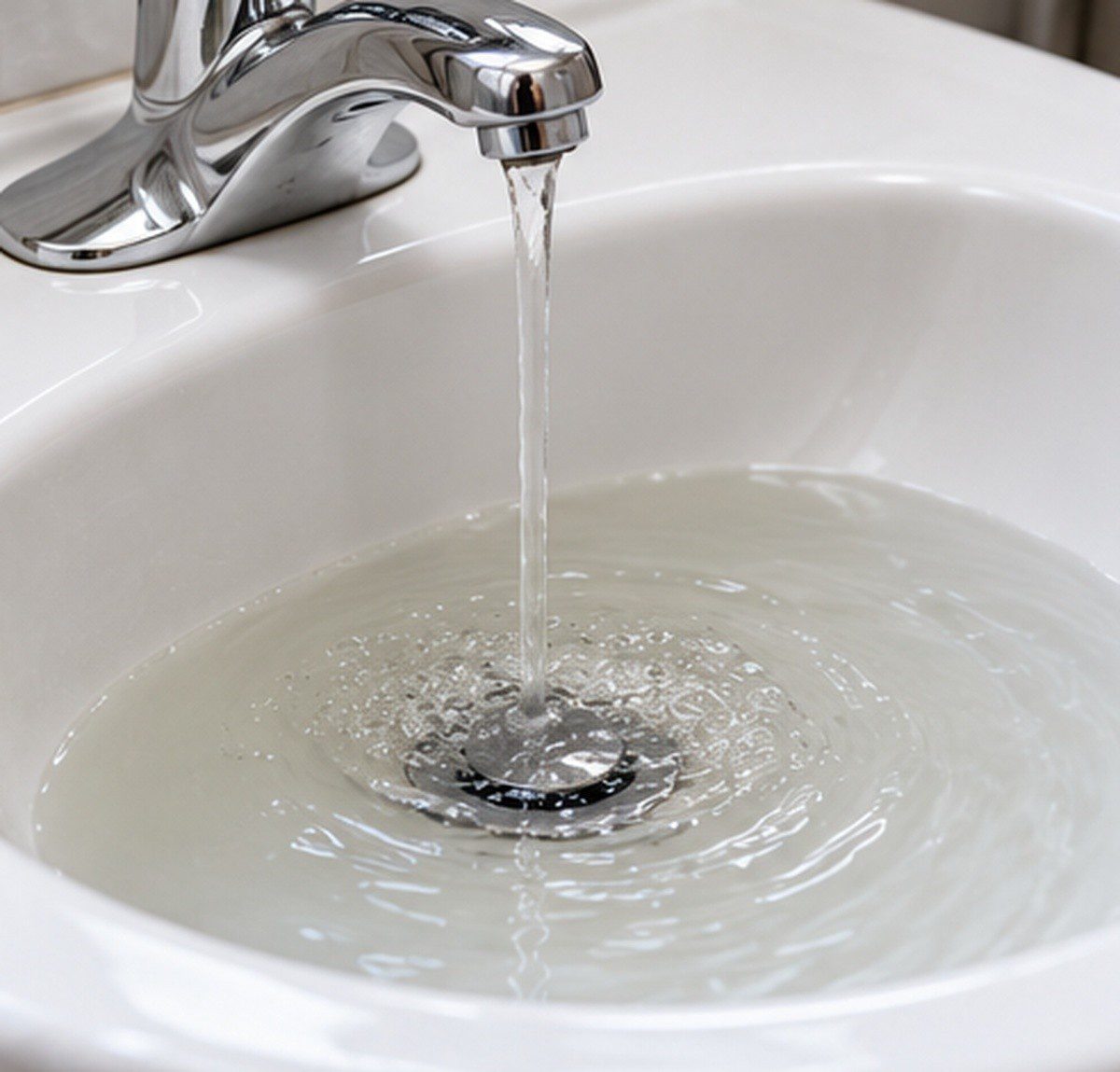 Slow-drain-bathroom-sink